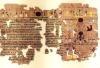 beschädigter Papyrus